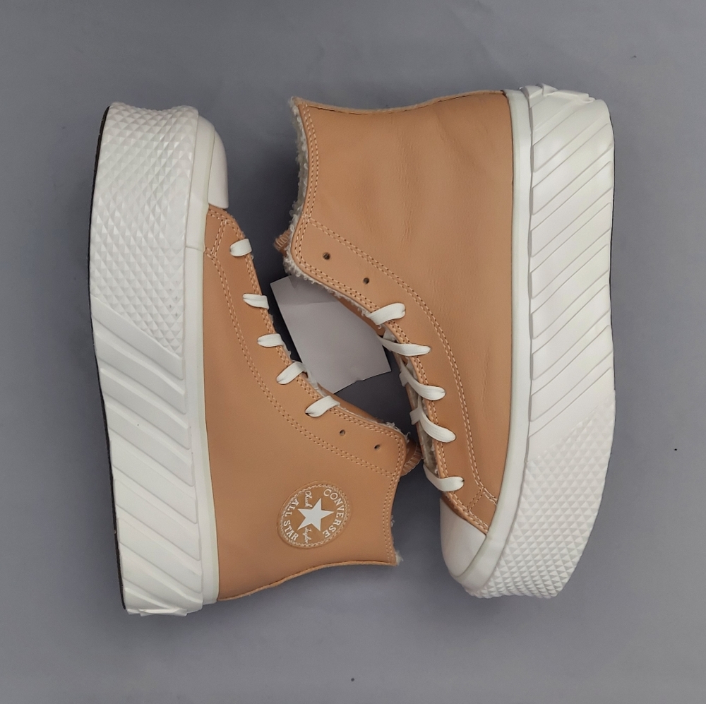 New Converse Lift 2X Hi Platform Sneakers Women's Size 9.5 Leather High-Top - Picture 8 of 13